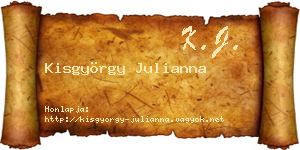 Kisgyörgy Julianna névjegykártya