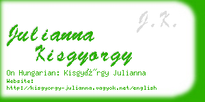 julianna kisgyorgy business card